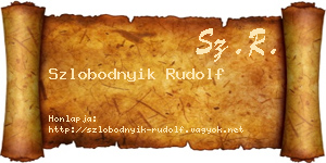 Szlobodnyik Rudolf névjegykártya
