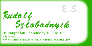 rudolf szlobodnyik business card